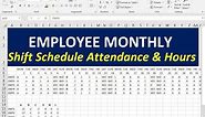 #383 How TO Make Employee Shift Schedule on MS Excel Hindi
