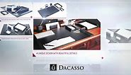 Dacasso Leather Desk Set, 7-Piece, Black (D1004)