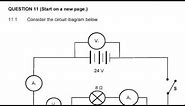Electric circuits grade 10 | Exam Question.