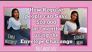 How I Saved $10k in 100 days as a waitress! (Envelope Challenge)