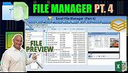 Create this Excel File manager, with AMAZING File Preview [Part 4]