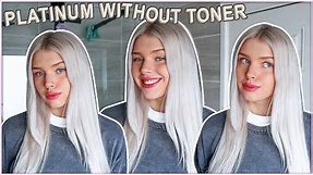 How To Keep Platinum Blonde Hair White | WITHOUT TONER | how to fix brassy hair