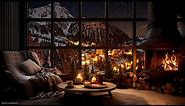 🔥 Cozy Ambience with fireplace | Relax with warm background bar to give you a good night's sleep