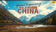 4K China nature walking tour - Mountain Siguniang in autumn