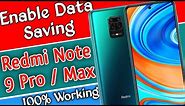 Redmi note 9 pro data saver setting | How to enable data saving in Redmi | how to save data in redmi