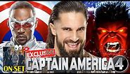 Seth Rollins Captain America 4 on set video exclusive pics, Rollins Marvel debut
