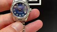 Rolex President White Gold Sodalite Diamond Ladies Watch 179369 | SwissWatchExpo