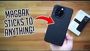 Best Magnetic iPhone Case Literally Sticks to ANYTHING Metal | Magbak Magnetic Case Review 2023
