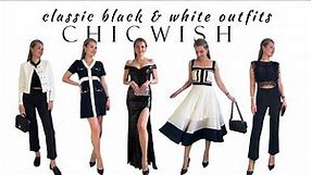 Classic Black & White Outfits from Chicwish 🖤🤍