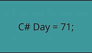 C# Coding | Day 71