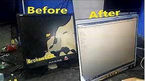 How to replace borken LCD screen 17" inch | Broken LCD\LED | 17" inch | easy way
