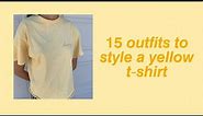 15 outfits to style a yellow t-shirt