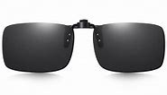 TINHAO Polarized Clip On Sunglasses Flip Up UV400 Protection Anti Glare Lens Wear Over Prescription Glasses
