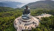 Tian Tan Buddha-Big Buddha Hong Kong by drone 4k