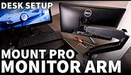Mount Pro Monitor Mount - How to Setup and Install a VESA Adjustable Monitor Arm for Standing Desk