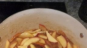 🍎SUGAR-FREE APPLE PIE FILLING🍎 Who needs sugar when you have sweetness straight from the yard? 🍂🥧 This homemade apple pie filling made with our own tree's apples is the perfect way to kick off Autumn baking season! I used stevia for the syrup that the apples are cooked in. Recipe is from AllRecipes! #dessert #autumnvibes #applepie #treats #healthyliving #baking #fallseason #homegrown #lowsugar