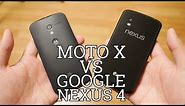 Moto X vs Google Nexus 4