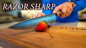 How to Sharpen a Knife! {Very DULL to RAZOR SHARP} Less than a Minute!