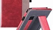 BOZHUORUI Stand Case for Kindle Paperwhite 5th/6th/7th Generation (2012-2017 Release,Model EY21 & DP75SDI) - PU Leather Protective Sleeve Cover with Hand Strap and Auto Sleep/Wake (Wine Red)