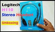 Logitech H110 Stereo Headset with mic, unboxing, review, Stereo Headphones, Logitech