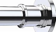 BRIOFOX Industrial Shower Curtain Rod - Never Rust Non-Slip 43-72 Inch 304 Stainless Steel, Chrome