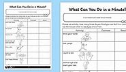 What Can You Do in a Minute? Worksheet
