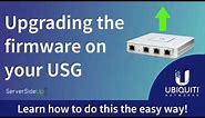 Upgrade your Ubiquiti USG firmware the easy way