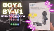 Boya BY-V1 REVIEW 🔥 Wireless Mic for iPhone and iPad