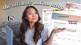 my notion setup & how I organize my life with notion ✨ (free template!)
