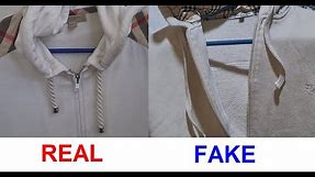 Burberry hoodie real vs fake. How to spot fake Burberry London zip jackets and hood jackets