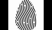 Fingerprint logo - Adobe Illustrator cs6 tutorial. How to draw simple logo in very easy way.