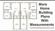 Duplex Apartment Building Plans - Two Bedroom One Bath With Identical Floor Plan Layout
