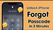 How To Unlock Forgot iPhone Passcode Without Computer And iTunes 💥Forgot Passcode