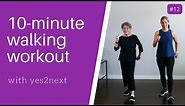 10-minute Indoor Walking Workout for Seniors, Beginner Exercisers