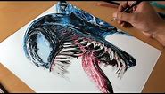 Drawing Venom (Tom Hardy) - Timelapse | Artology
