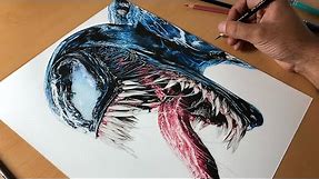 Drawing Venom (Tom Hardy) - Timelapse | Artology