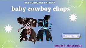 Baby Crochet Cowboy Chaps - Free Pattern