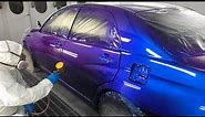 Blue to Violet change your car colour / How to paint chameleon pigment【 カスタムペイント 】