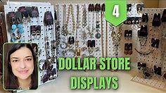 How to Create 4 Dollar Store Pegboard Displays - Easy DIY organizer for jewelry, crafts