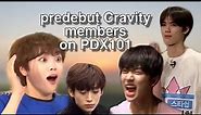 just predebut cravity members on produce x 101