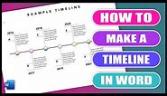 How to make a TIMELINE in Word | MS WORD Tutorials