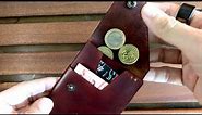 Best minimalist leather wallet! Cash, coins and cards. Unique design. Practical!
