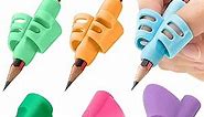 Stylo Pack of 6 Pencil Grips for Kids Handwriting Perfect Pencil Holders for Kids Home Schooling and Preschool Writing Tools for Kids Assorted Pen Grips Christmas Gifts