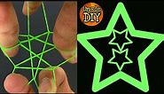 How to make a rubber band star, double stars, and triple stars with 1 rubber band trick.