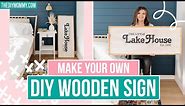 How to Make a DIY Wooden Sign with Cricut! (+ how to make a custom stencil) The DIY Mommy