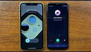 Apple iPhone 11 vs Samsung Galaxy S8 Double WhatsApp Incoming Call. iOS 16.3 vs Android 9 One UI 1.0
