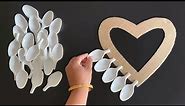 2 Beautiful Wall Hanging Craft Using Plastic Spoons /Paper Craft For Home Decoration /DIY Wall Decor