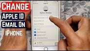 How to Change Apple id Email Address on iPhone