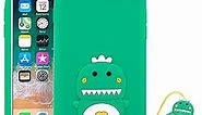 MEGANTREE iPhone SE 2022 case, Cute iPhone SE 2020 case, Dinosaur iPhone 7 case, iPhone 8 case, Animal iPhone 6s case, Funny iPhone 6 case, 3D Cartoon Soft Silicone Cover for Girls Boy Kids Women