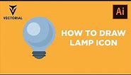 How to draw a Lamp icon in Adobe Illustrator